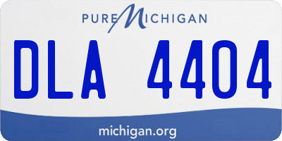 MI license plate DLA4404