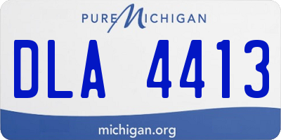 MI license plate DLA4413
