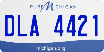 MI license plate DLA4421