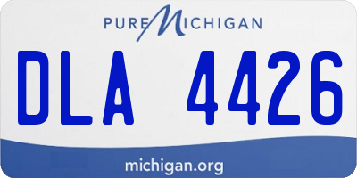 MI license plate DLA4426