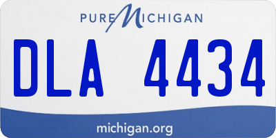 MI license plate DLA4434