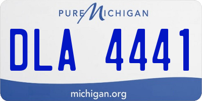 MI license plate DLA4441