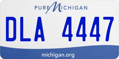 MI license plate DLA4447