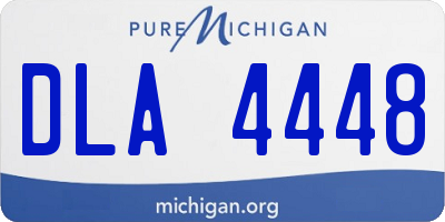 MI license plate DLA4448