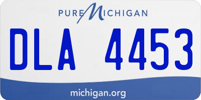 MI license plate DLA4453