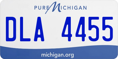 MI license plate DLA4455