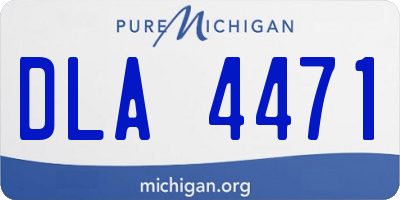 MI license plate DLA4471
