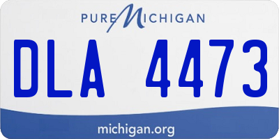 MI license plate DLA4473