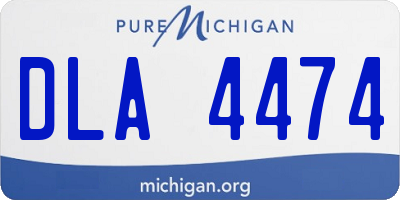 MI license plate DLA4474
