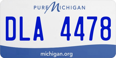 MI license plate DLA4478