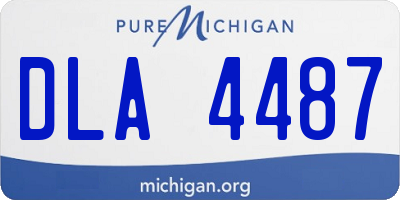 MI license plate DLA4487