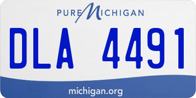 MI license plate DLA4491