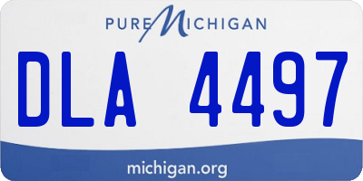 MI license plate DLA4497