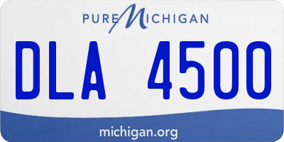 MI license plate DLA4500