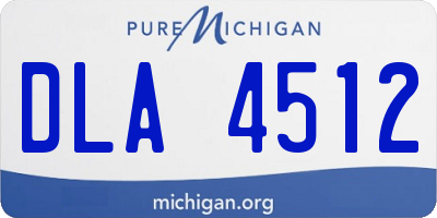 MI license plate DLA4512