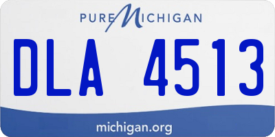 MI license plate DLA4513
