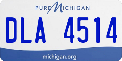 MI license plate DLA4514