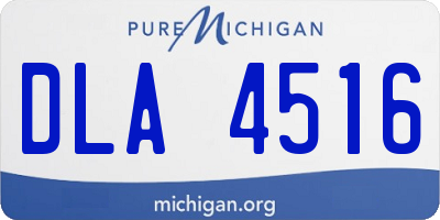 MI license plate DLA4516