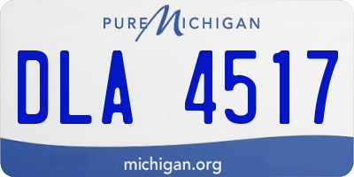 MI license plate DLA4517