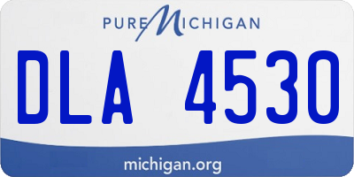 MI license plate DLA4530