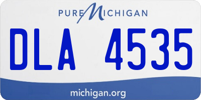 MI license plate DLA4535