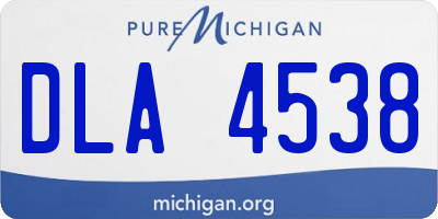 MI license plate DLA4538