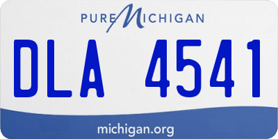 MI license plate DLA4541