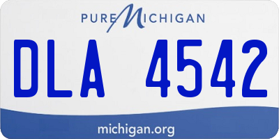 MI license plate DLA4542