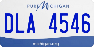 MI license plate DLA4546