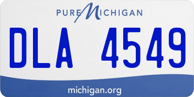 MI license plate DLA4549