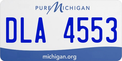 MI license plate DLA4553