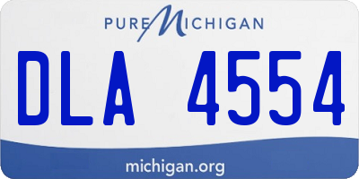 MI license plate DLA4554
