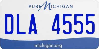MI license plate DLA4555