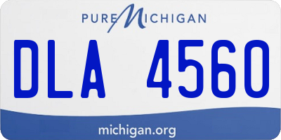 MI license plate DLA4560