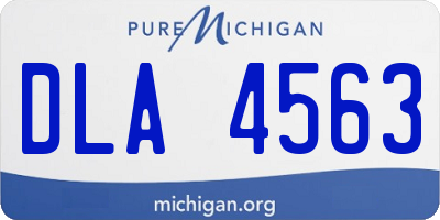 MI license plate DLA4563