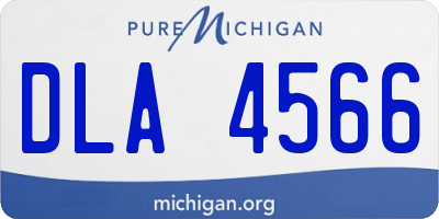MI license plate DLA4566
