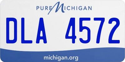 MI license plate DLA4572