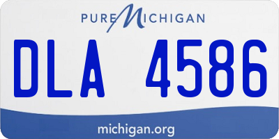 MI license plate DLA4586
