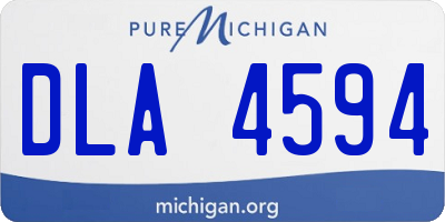 MI license plate DLA4594