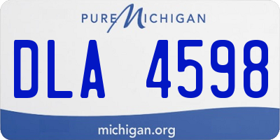 MI license plate DLA4598