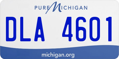 MI license plate DLA4601
