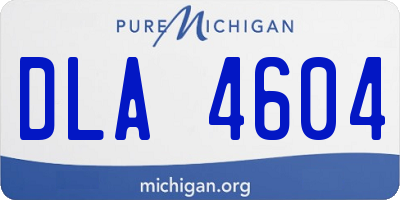 MI license plate DLA4604