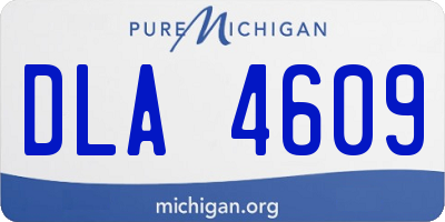 MI license plate DLA4609