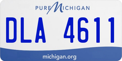 MI license plate DLA4611