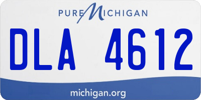 MI license plate DLA4612