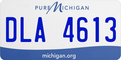 MI license plate DLA4613