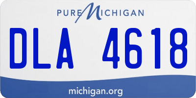 MI license plate DLA4618
