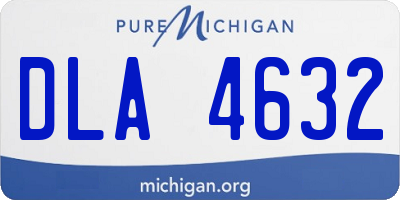 MI license plate DLA4632