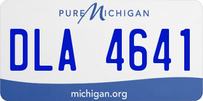 MI license plate DLA4641