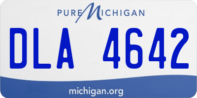 MI license plate DLA4642